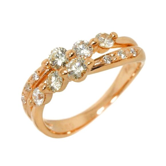Jewelry - Diamond 0.65ct Ring 18K PG Pink Gold 750 Size5-5.25(US) 90288327